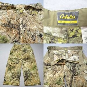 Cabelas Camo Pants Men 36x32 Belted Cargo Duck Hunting Water Resistant Boot Deer